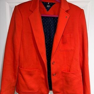 Tommy Hilfiger Orange Blazer with Polka Dot Lining